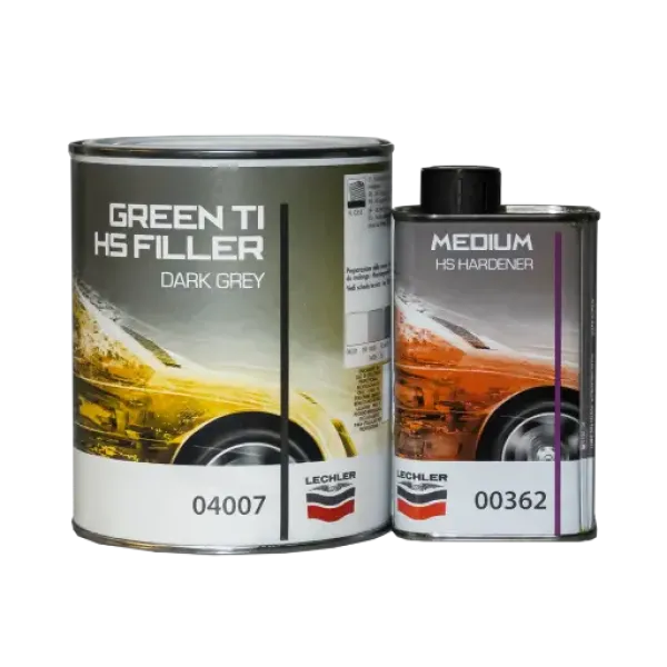 Грунт-наполнитель LECHLER 2K GREEN-TI FILLER DARK GREY, Комплект  (1л+0,2л) (темно-сeрый) 3л
