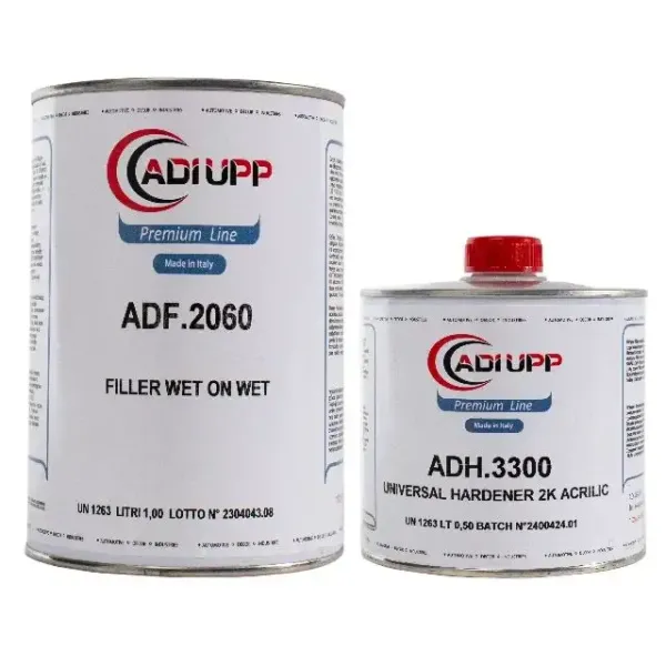 Грунта комплект:2K FILLER WET ON WET 1L BLACK + Отвердитель CRISTAL HS HARDENER 2K ACRILIC 0.5L