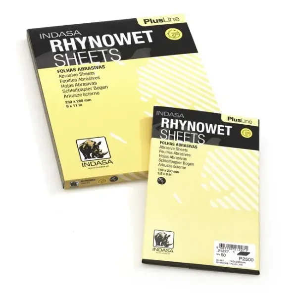 Абразивные листы INDASA RHYNOWET PLUS LINE 230*280 мм Абразивное зерно P-2500
