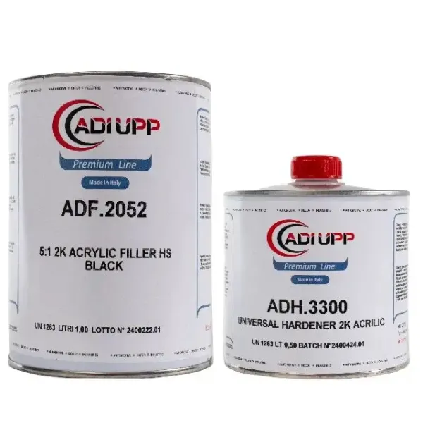 Грунта комплект: HS 5:1 2K ACRYLIC FILLER BLACK 1L + Отвердитель UNIVERSAL HARDENER 2K ACRILIC 0.2L