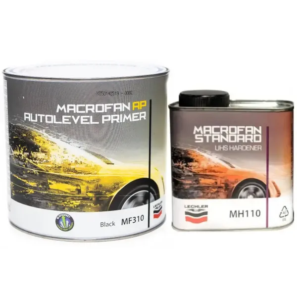 Грунт-ізолятор мокрий по мокрому LECHLER MACROFAN AP AUTOLEVEL PRIMER BLACK Комплект (2,5+0,5) чорний